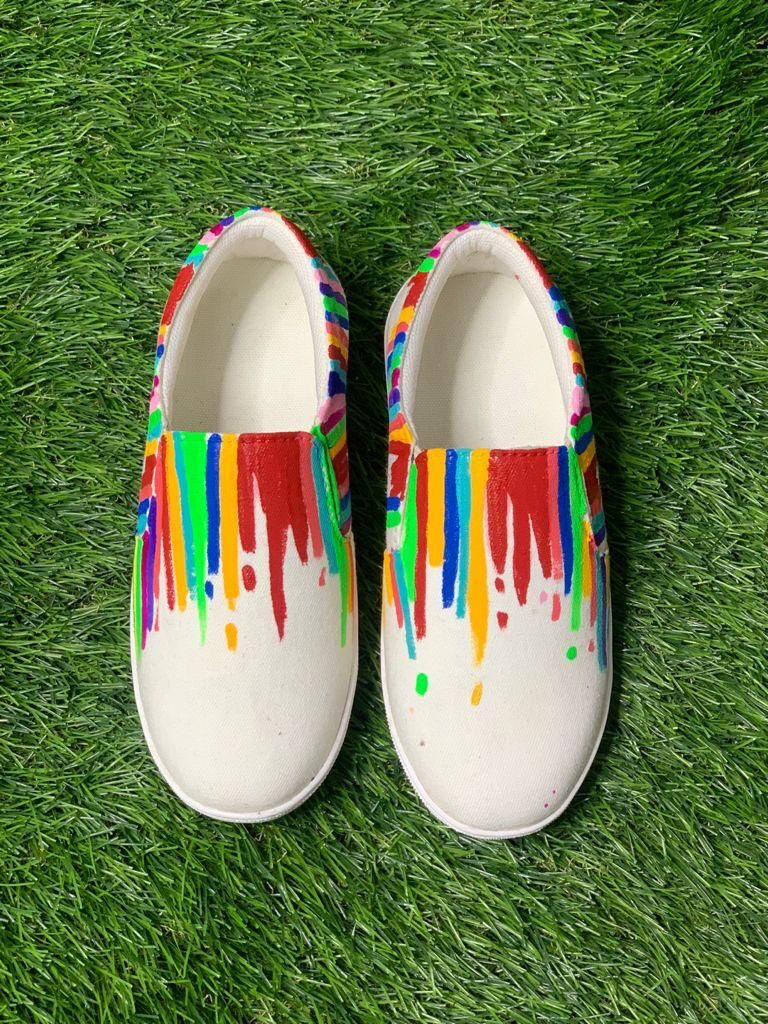 Colorful striped shoe