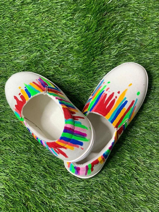 Colorful striped shoe