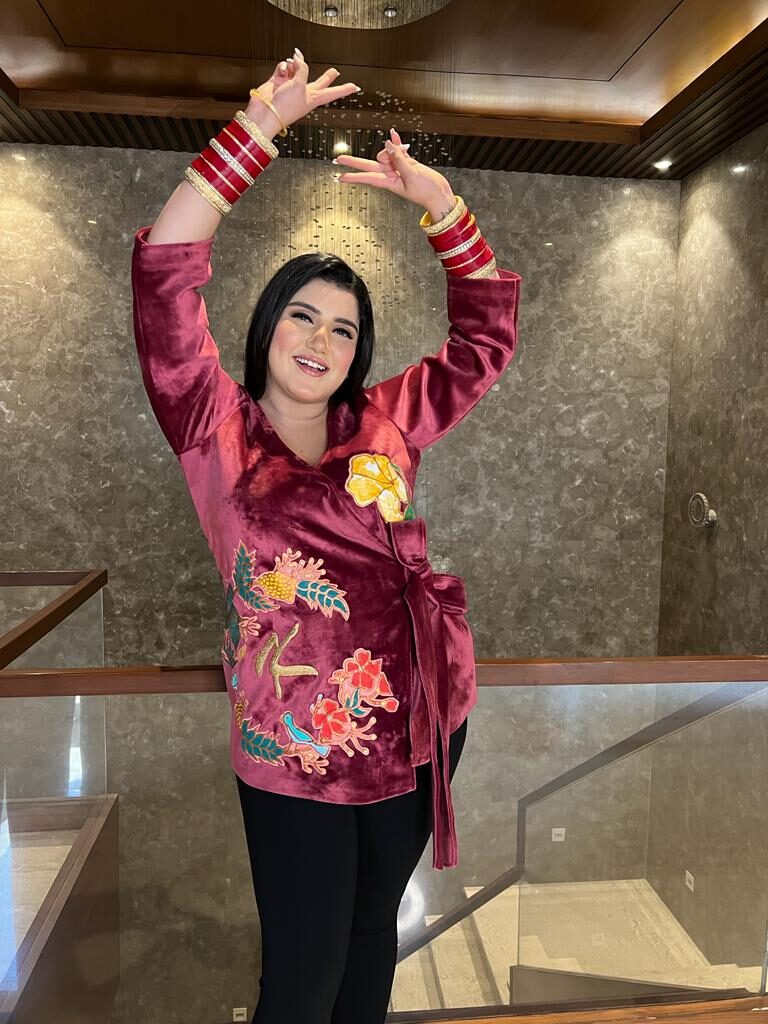 Velvet kimono ( with initials )